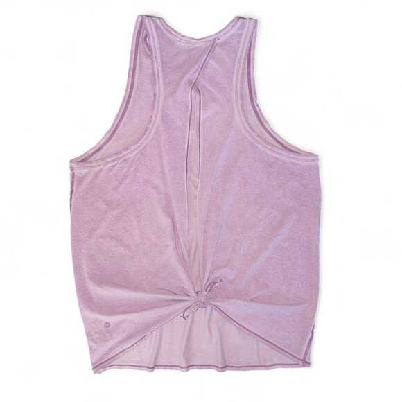 Lululemon athletica All Tied Up Lavender Purple Tank Top Open Tie Back Shirt - Picture 1 of 7